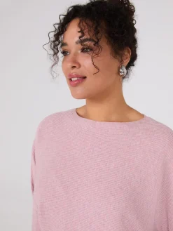 3/4 Dolman Sleeve Ottoman Stitch Sweater