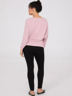 3/4 Dolman Sleeve Ottoman Stitch Sweater