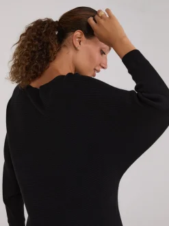 3/4 Dolman Sleeve Ottoman Stitch Sweater
