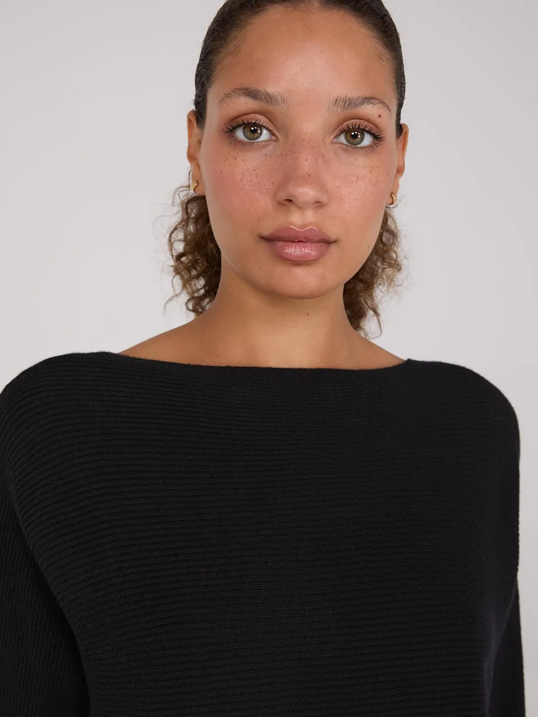 3/4 Dolman Sleeve Ottoman Stitch Sweater