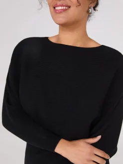 3/4 Dolman Sleeve Ottoman Stitch Sweater