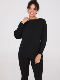 3/4 Dolman Sleeve Ottoman Stitch Sweater