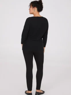 3/4 Dolman Sleeve Ottoman Stitch Sweater