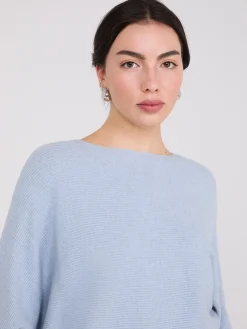 3/4 Dolman Sleeve Ottoman Stitch Sweater