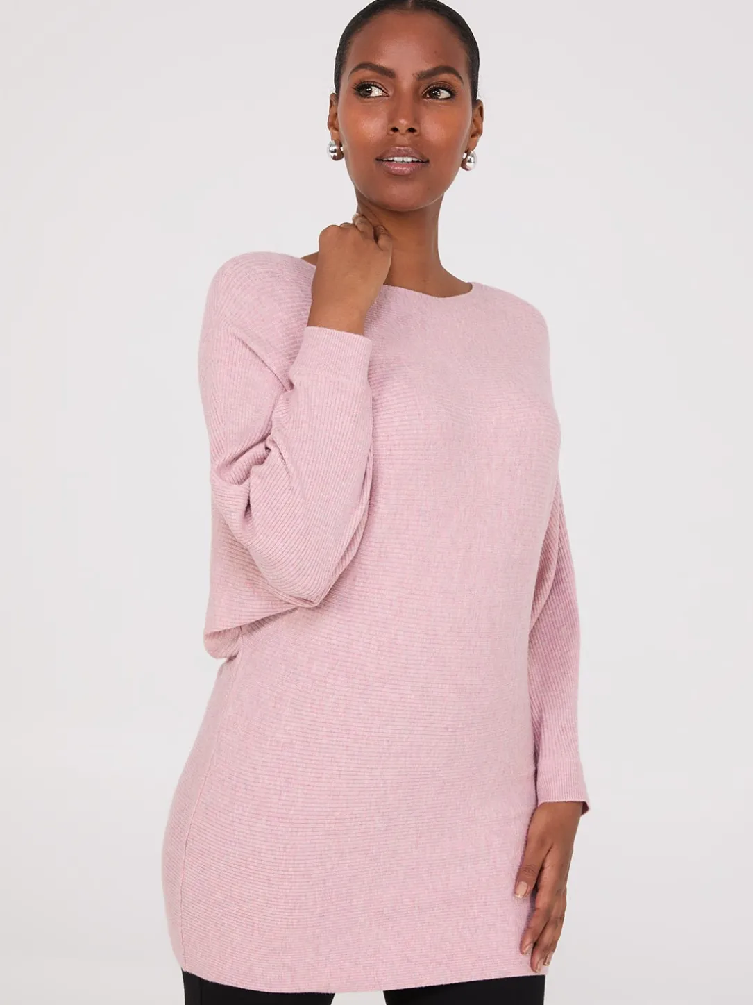 3/4 Dolman Sleeve Ottoman Stitch Sweater