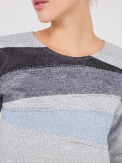 Abstract Colour Block Top With Stud Details