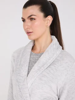 Animal Print Plush Robe