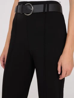 Belted Front Pintuck Pants