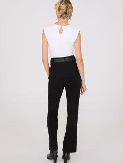 Belted Front Pintuck Pants