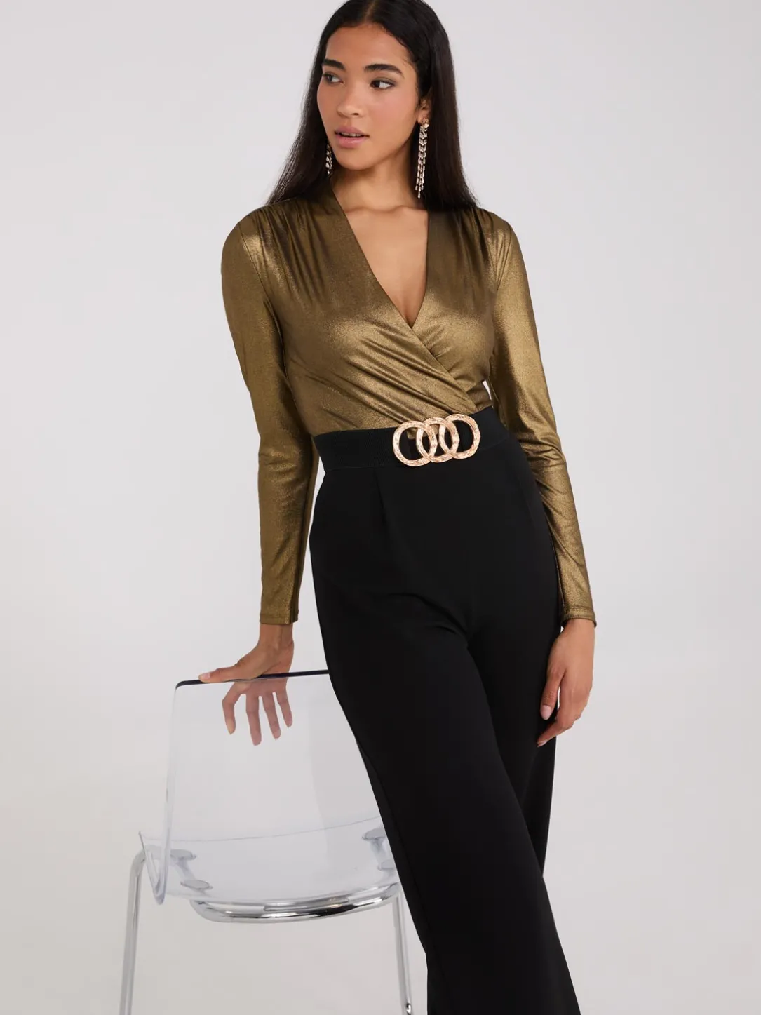 Black Belt With Gold Buckle