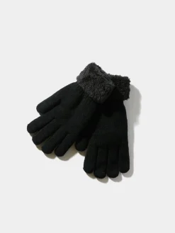 Black Metallic Fiber Gloves
