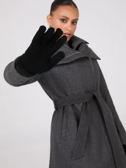 Black Metallic Fiber Gloves