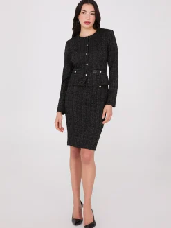Bouclé Pencil Skirt
