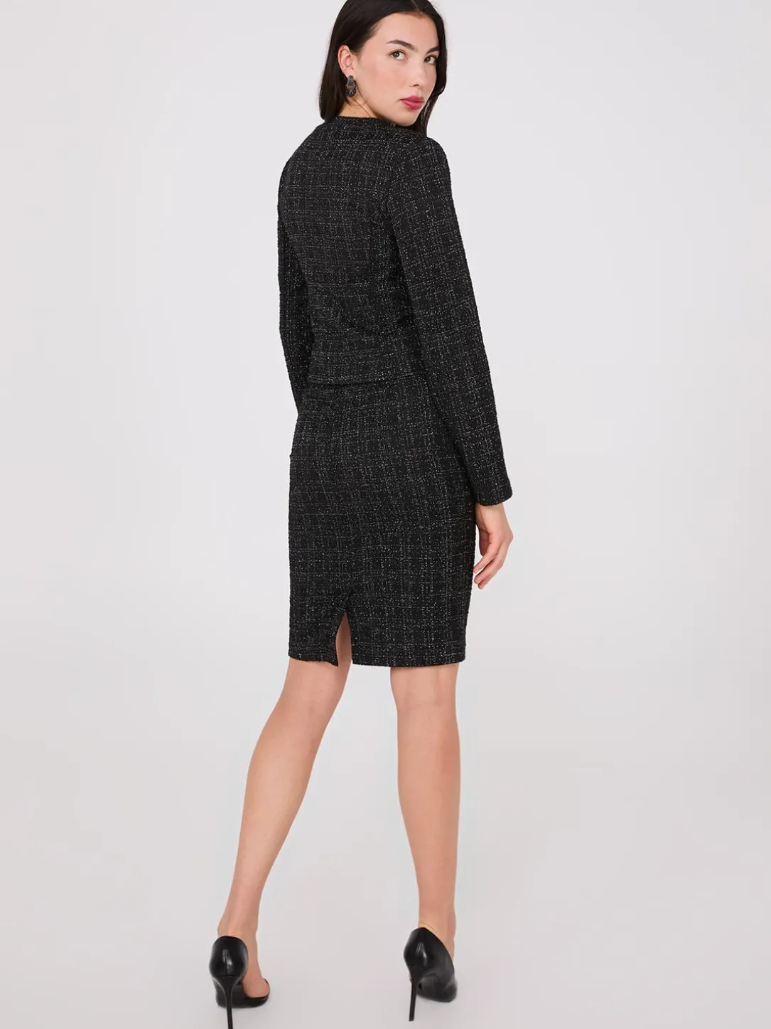 Bouclé Pencil Skirt