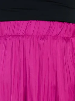 Broomstick Pleated Satin Skirt