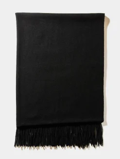 Brushed Scarf With Fringe Edges