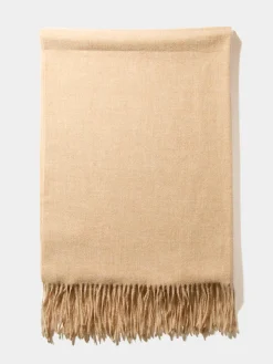 Brushed Scarf With Fringe Edges