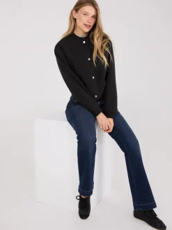 Button-Front Bomber Jacket