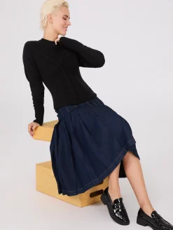 Cable Knit Pointelle Sweater