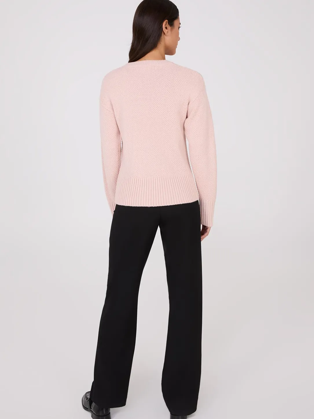 Cable Knit Pointelle Sweater