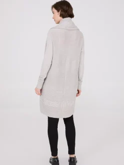 Cable Knit Shawl Cocoon Cardigan