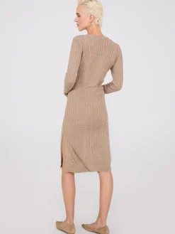 Cable Knit Sweater Dress