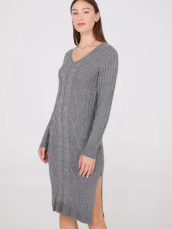Cable Knit Sweater Dress