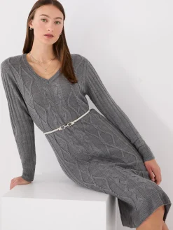 Cable Knit Sweater Dress