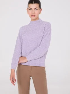 Chenille Mock Neck Sweater