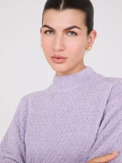 Chenille Mock Neck Sweater