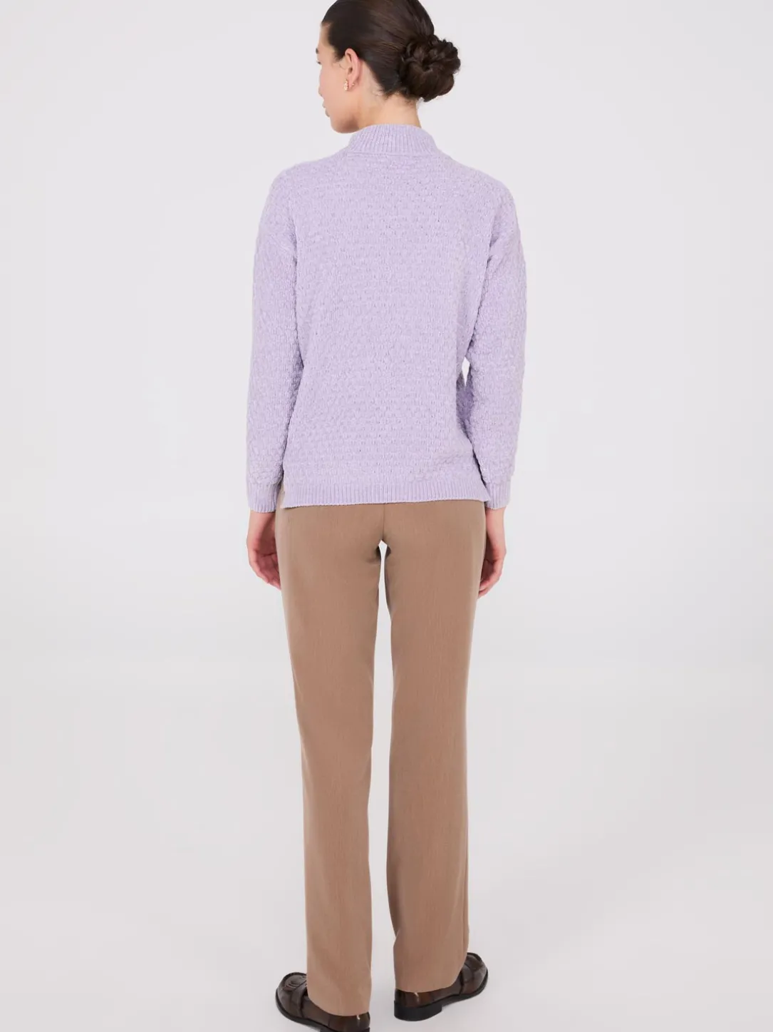 Chenille Mock Neck Sweater