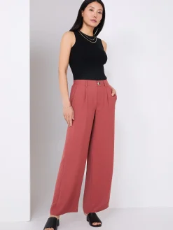 Classic Rise Wide-Leg Pants