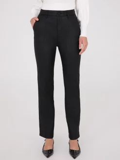 Coated Front Pintuck Pants