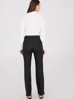 Coated Front Pintuck Pants