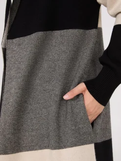 Collared Colour Block Long Duster
