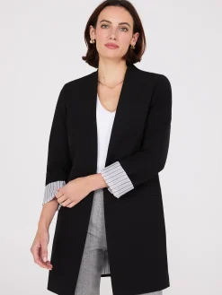 Collarless Open Blazer