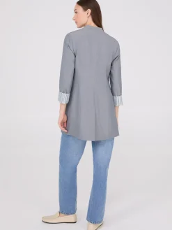 Collarless Open Blazer