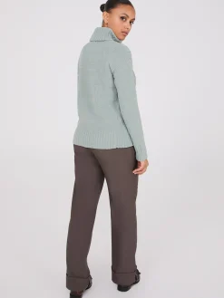 Cowl Neck Chenille Sweater