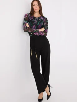 Crepe Pants With Sash