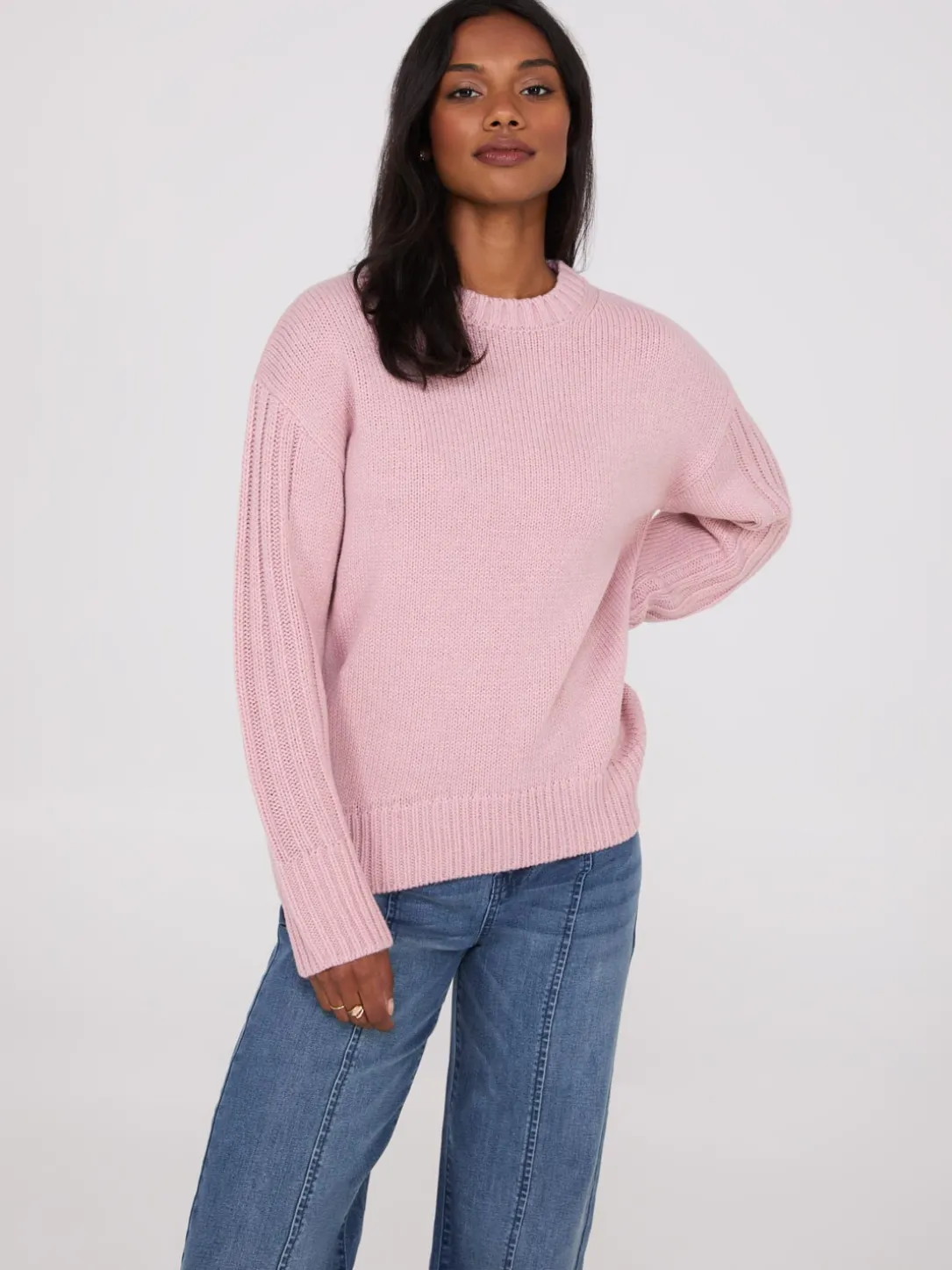 Crew Neck High-Low Sweater