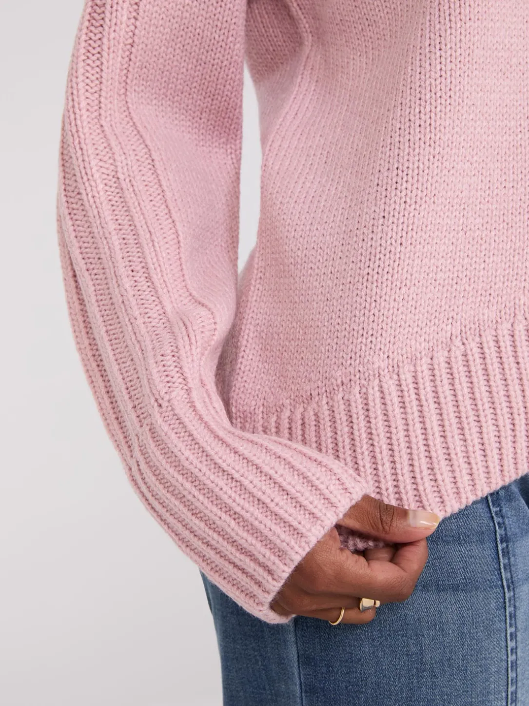 Crew Neck High-Low Sweater