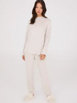 Dolman Sleeve Melange Pajama Set