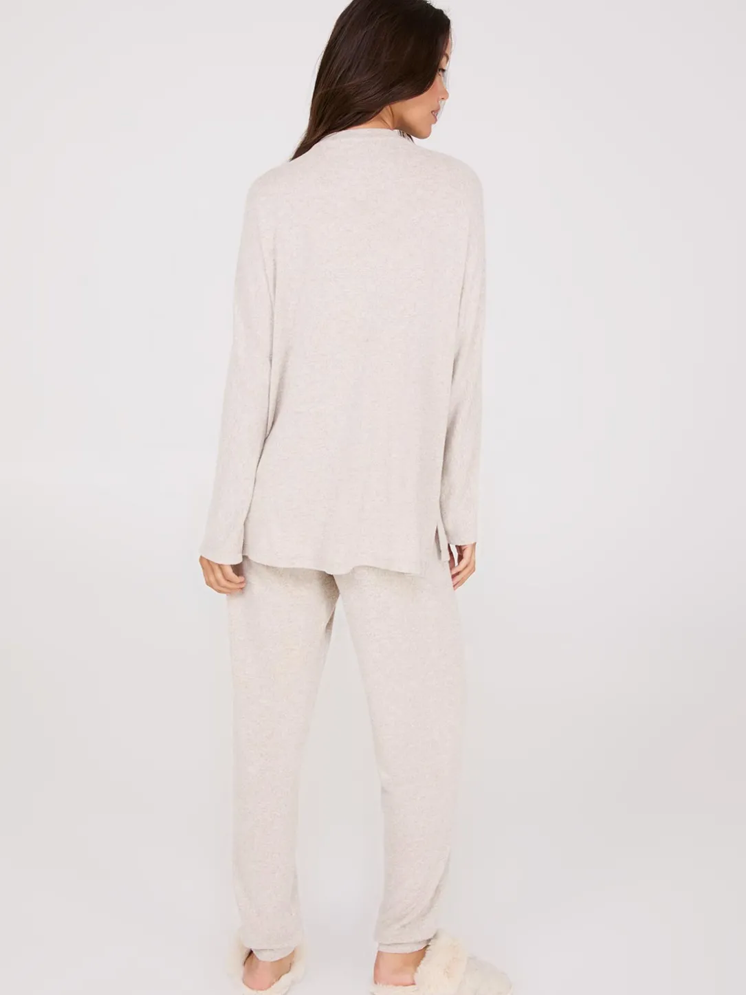 Dolman Sleeve Melange Pajama Set