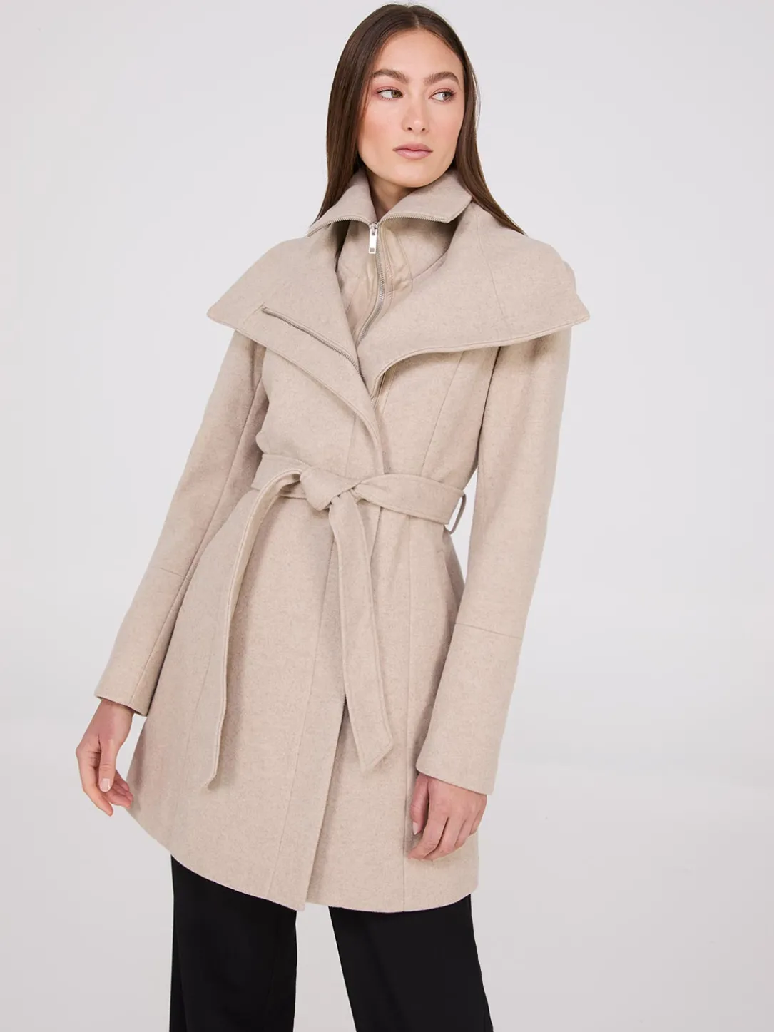 Double Collar 3/4 Coat