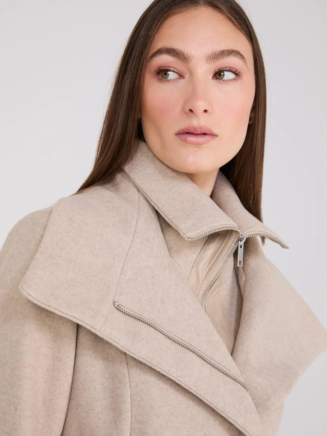 Double Collar 3/4 Coat