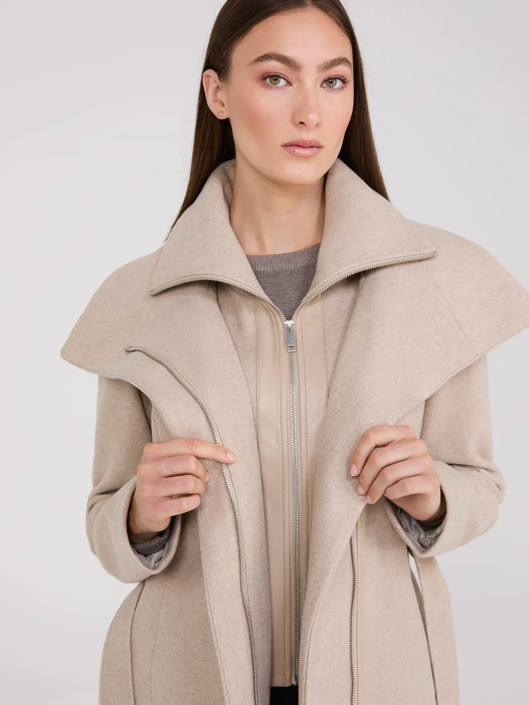 Double Collar 3/4 Coat