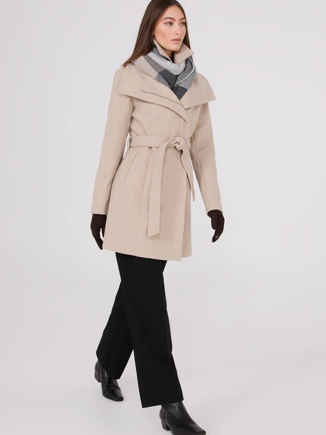 Double Collar 3/4 Coat