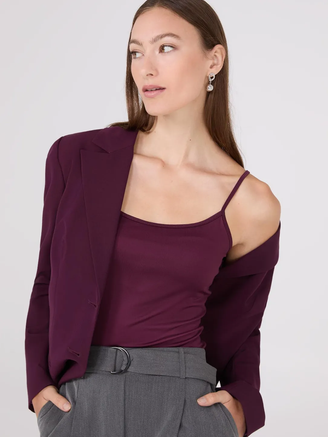 Double Layer Spaghetti Strap Cami