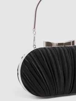 Draped Satin Handbag