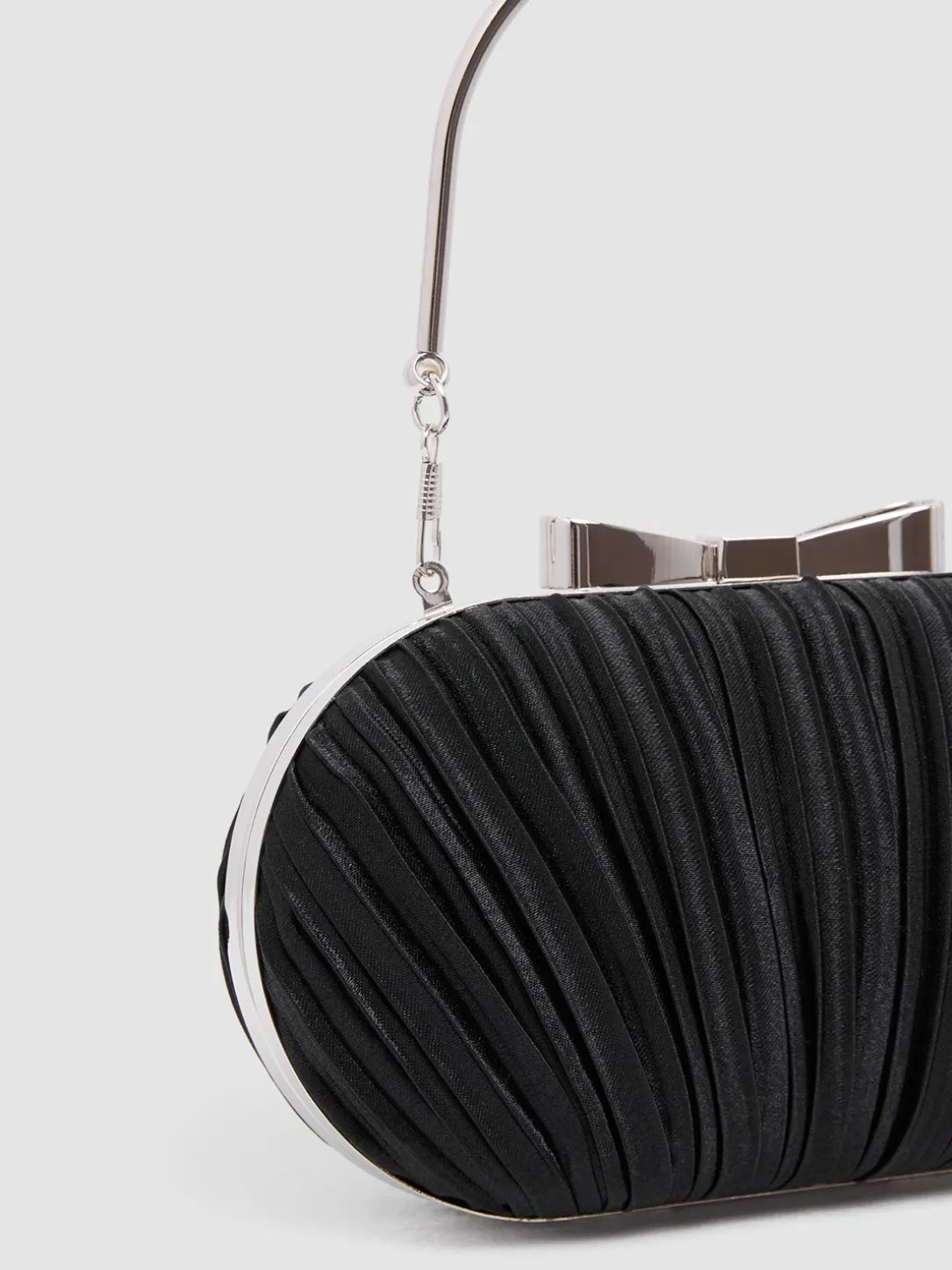 Draped Satin Handbag